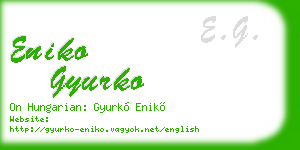eniko gyurko business card