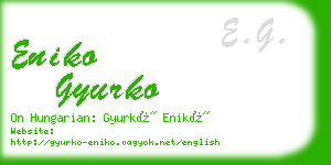 eniko gyurko business card